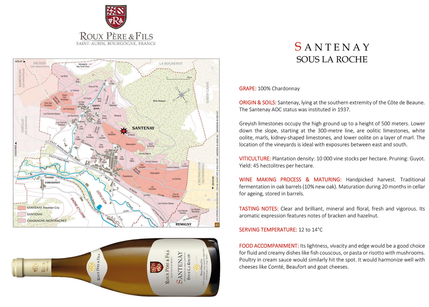 Domaine Roux - Santenay "Sous La Roche" 2023