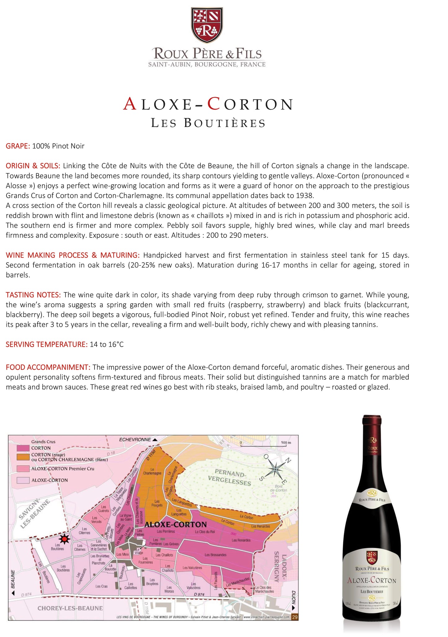 Domaine Roux - Aloxe-Corton "LesBoutière" 2022